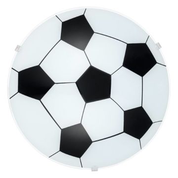 EGLO 87284 Plafondlamp Voetbal zwart-wit