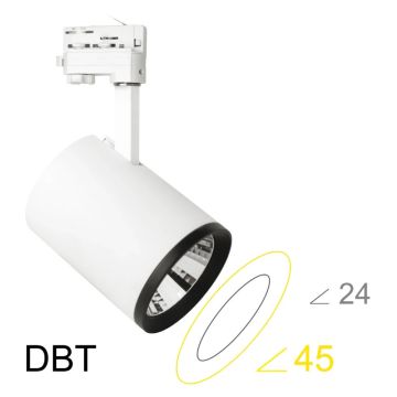 Megaman LED 3-fase spot | 37W 3000K 3300lm 830 | IP20 Wit