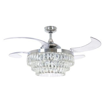 Beacon Fanaway Fanaway Veil Indoor Plafondventilator 122CM Chroom (incl. verlichting) 212923