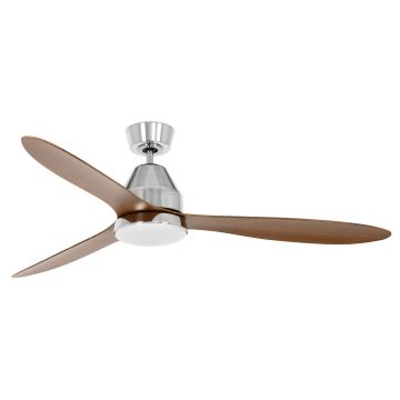 Beacon Lucci Air Whitehaven Indoor Plafondventilator 143CM Geborsteld Chroom (Incl. Verlichting)