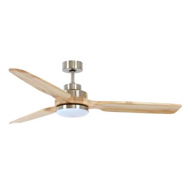 Beacon Lucci Air Shoalhaven Indoor Plafondventilator 142CM Geborsteld Chroom (incl. verlichting)