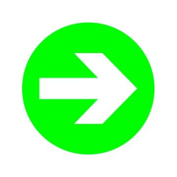 Performance in Lighting Noodverlichting Pictogram | DROP 22 PICTOGRAM PIJL-Pictogram richting | 008342