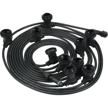 SPL Prikkabel | 10X E27 IP44 Max 1500W | 10 Meter