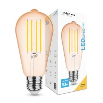 100x Modee LED Edison Lamp ST64 | 4W Amber 1800K 818 360Lm | 320°