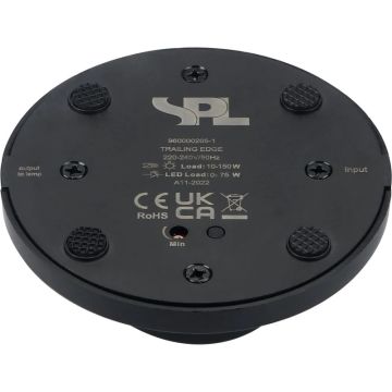 SPL Rotary voetdimmer Trailing Edge LED 0-75W zwart