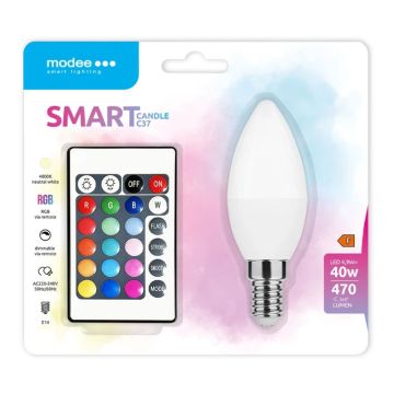 100x Modee Smart LED Lamp E14 | 4.9W RGB 470Lm | 270° Dimbaar