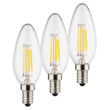 10x VNL E14 Led Kaarslamp 3x | 3W=25W 2700K | 927