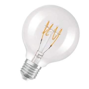 4x Osram E27 LED Globelamp | 4.8W 2700K 220V/240V 827 470Lm | 320° Ø80mm Dimbaar
