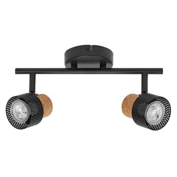 Ledvance LED Armatuur GU10 | DECOR SPOT CORK BLACK 2x3.4W 927 DIM