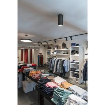 SLV LED Plafondlamp | 28W 3000K 2400lm 930 | IP20 DALI Dimbaar Zwart | NUMINOS