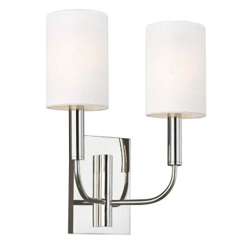 Feiss LED Wandlamp Brianna | 2X E14 Max 60W | Polished Nickel