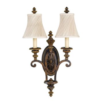 Feiss LED Wandlamp Drawing Room | 2X E14 Max 60W | Walnut