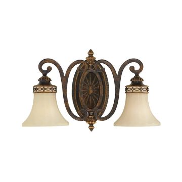 Feiss LED Wandlamp Drawing Room | 2X E27 Max 60W | Walnut