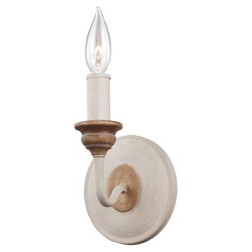 Feiss LED Wandlamp Hartsville | 1X E14 Max 40W | Chalk Washed/Beachwood
