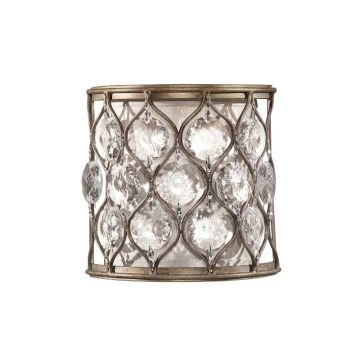 Feiss LED Wandlamp Lucia | 1X E14 Max 40W | Burnished Silver