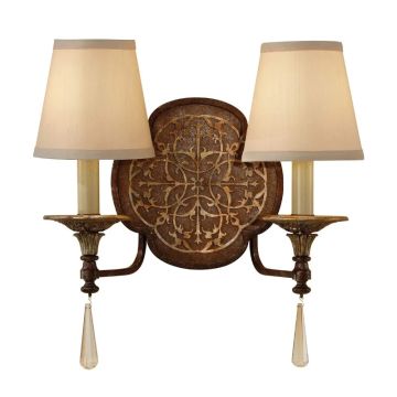 Feiss LED Wandlamp Marcella | 2X E14 Max 40W | British Bronze/Oxidized Bronze