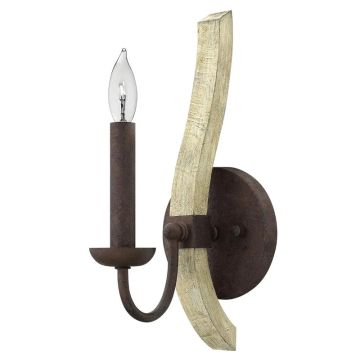 Hinkley LED Wandlamp Middlefield | 1X E14 Max 60W | Iron Rust