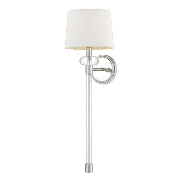 Quoizel LED Wandlamp Barbour | 1X E14 Max 40W | Polished Nickel