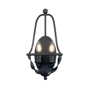 Quoizel LED Wandlamp Bradbury | 2X E14 Max 40W | Grey Ash