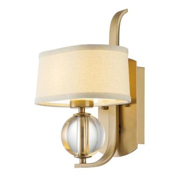 Quoizel LED Wandlamp Gotham | 3W 3000K 300Lm 830 | Brushed Brass