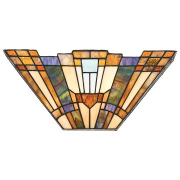 Quoizel Tifanny LED Wandlamp Inglenook | 2X E14 Max 60W | Valiant Bronze