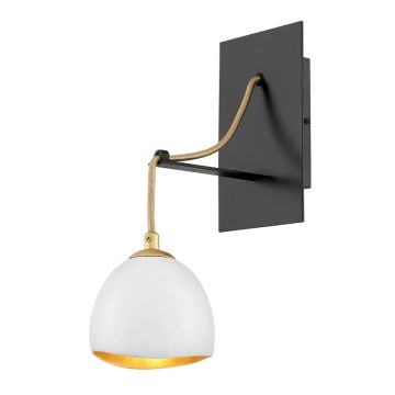 Lisa McDennon by Hinkley LED Wandlamp Nula | 1X E14 Max 40W | Shell White & Luxe Gold