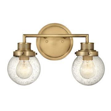 Hinkley LED Badkamerarmatuur Poppy | 2X E27 Max 60W | IP44 | Heritage Brass