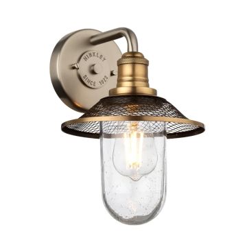 Hinkley LED Badkamerarmatuur Rigby | 1X E27 Max 40W | IP44 | Antique Nickel & Heritage Brass