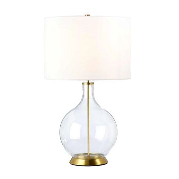 Elstead Lighting LED Tafellamp Orb | 1X E27 Max 60W | Aged Brass with White Shade