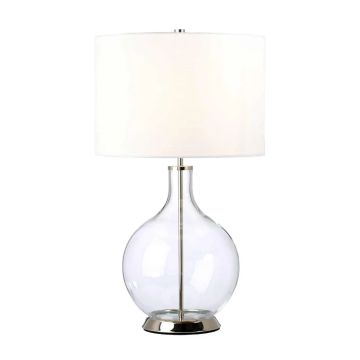 Elstead Lighting LED Tafellamp Orb | 1X E27 Max 60W | Polished Nickel with White Shade