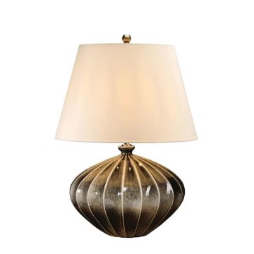 Elstead Lighting LED Tafellamp Rib Pumpkin | 1X E27 Max 60W | Brown and Black