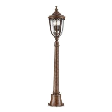 Feiss LED Tuin Pilaar English Bridle | 3X E14 Max 60W | IP44 (Outdoor) | British Bronze