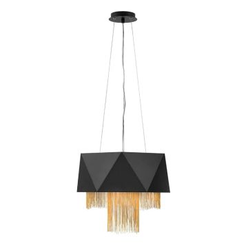 Hinkley/ Fredrick Ramond LED Hanglamp Zuma | 6X E27 Max 60W | Dimbaar | Satin Black/ Gold
