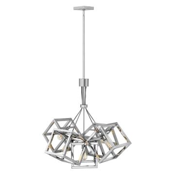 Hinkley/ Fredrick Ramond LED Hanglamp Ensemble | 5X E27 Max 60W | Dimbaar | Polished Nickel