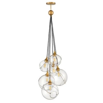 Lisa McDennon by Hinkley LED Hanglamp Skye | 6X E27 Max 60W | Dimbaar | Heritage Brass