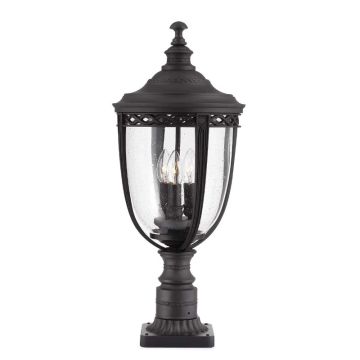 Feiss Mini LED Tuin Pilaar English Bridle | 3X E14 Max 60W | IP44 (Outdoor) | Black