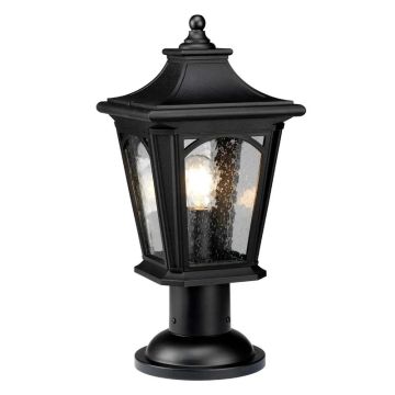 Quoizel Mini LED Tuin Pilaar Bedford | 1X E27 Max 60W | IP44 (Outdoor) | Mystic Black