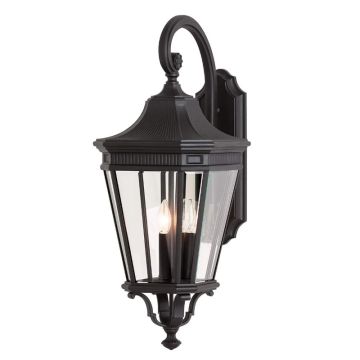 Feiss LED Wand Buitenlamp Cotswold Lane | 3X E14 Max 60W | IP44 | Dimbaar | Black