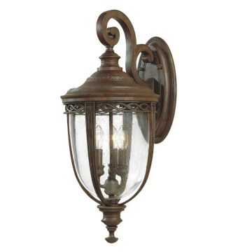 Feiss LED Wand Buitenlamp English Bridle | 3X E14 Max 60W | IP44 | Dimbaar | British Bronze