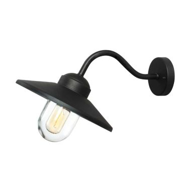 Elstead Lighting LED Wand Buitenlamp Klampenborg | 1X E27 Max 60W | IP44 | Dimbaar | Black