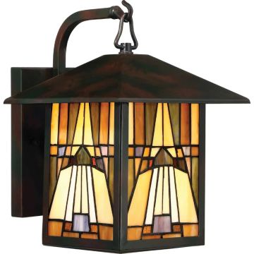 Quoizel LED Wand Buitenlamp Inglenook Outdoor | 1X E27 Max 60W | IP44 | Dimbaar | Valiant Bronze