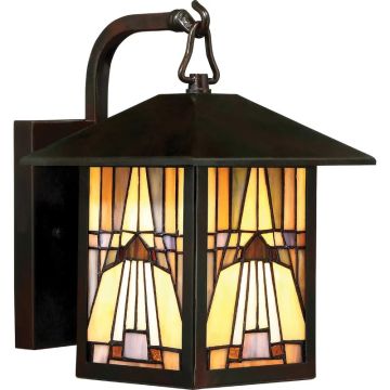 Quoizel Tifanny LED Wand Buitenlamp Inglenook Outdoor | 1X E27 Max 60W | IP44 | Dimbaar | Valiant Bronze