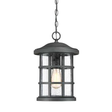 Quoizel LED Buiten Hanglamp Crusade | 1X E27 Max 60W | IP44 | Dimbaar | Earth Black