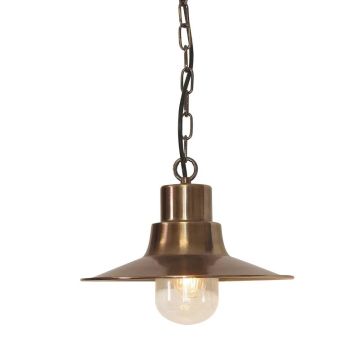 Elstead Lighting LED Buiten Hanglamp Sheldon | 1X E27 Max 60W | IP44 | Dimbaar | Aged Brass