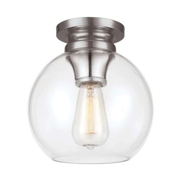 Feiss LED Plafondlamp Tabby | 1X E27 Max 60W | Dimbaar | Polished Nickel