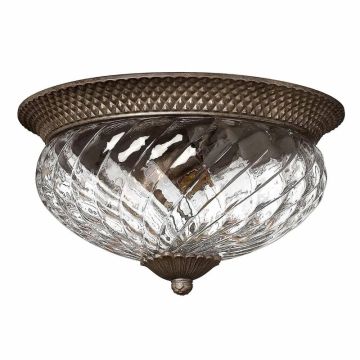 Hinkley LED Plafondlamp Plantation | 3X E27 Max 60W | Dimbaar | Pearl Bronze