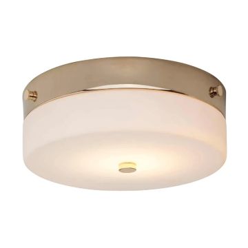 Elstead Lighting LED Plafond Badkamerlamp Tamar | 5.7W 3000K 600Lm 830 | IP44 | Dimbaar | Polished Gold