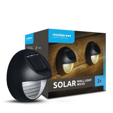 2X Modee LED Solar Wandarmatuur | 2700K 6Lm IP44