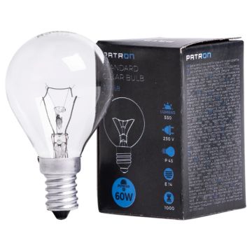 Patron E14 Kogel Gloeilamp | 60W 2700K 550Lm | Dimbaar