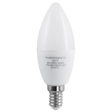 Thorgeon E14 LED Kaarslamp | 8W 175/265V 3000K | 830 180°
